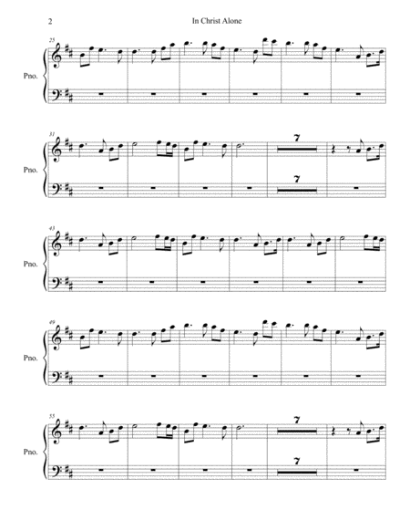 In Christ Alone Original Key Easy Piano Page 2