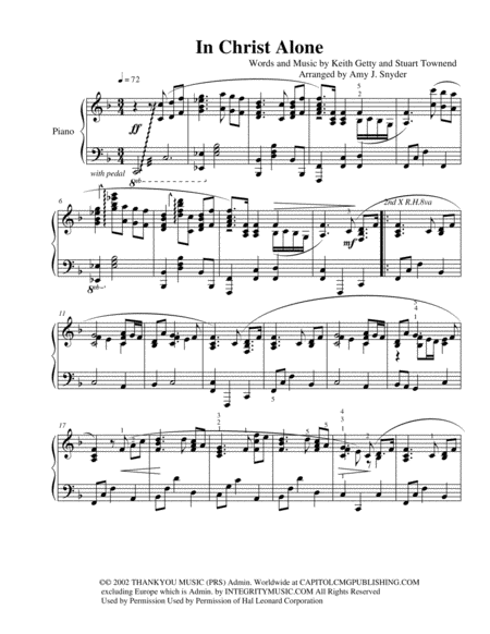 In Christ Alone Piano Solo Page 2