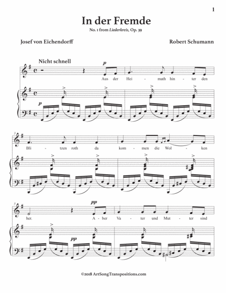 In Der Fremde Op 39 No 1 E Minor Page 2