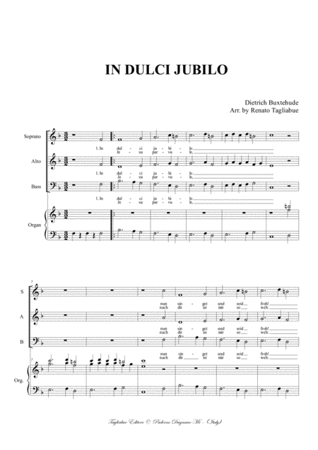 In Dulci Jubilo Buxtehude Arr For Sab Choir And Organ Page 2