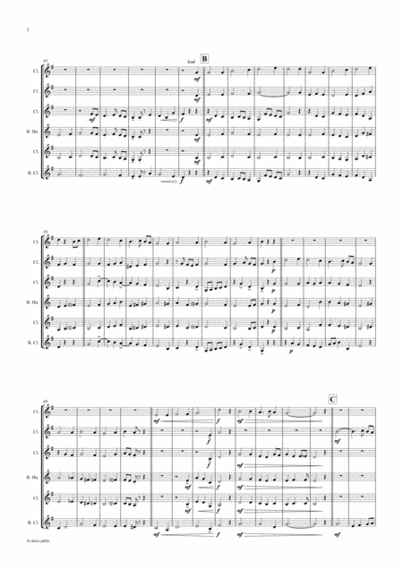 In Dulci Jubilo Christmas Song Jazz Waltz Clarinet Quintet Page 2