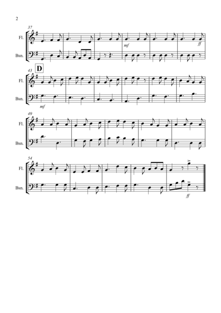 In Dulci Jubilo For Flute And Bassoon Duet Page 2