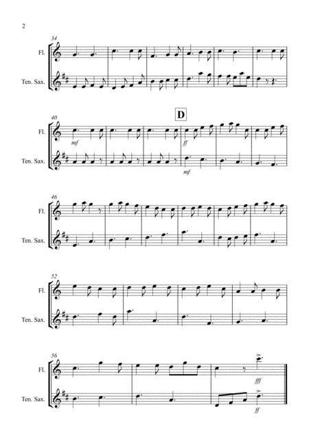 In Dulci Jubilo For Flute And Tenor Saxophone Duet Page 2
