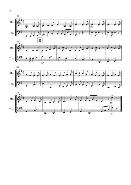 In Dulci Jubilo For French Horn And Tuba Duet Page 2