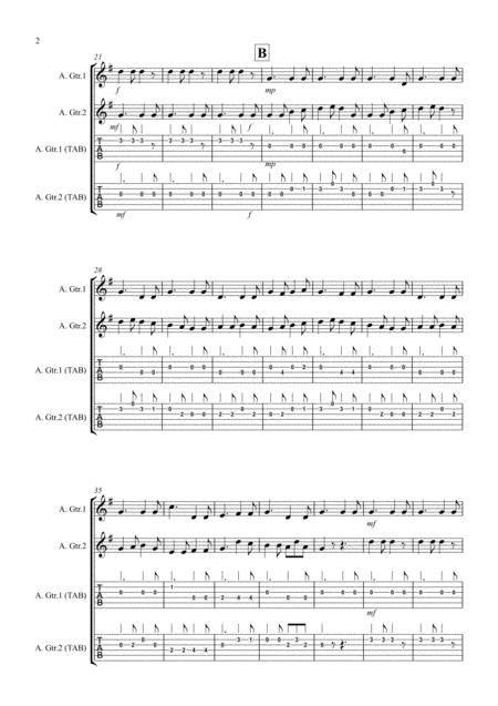 In Dulci Jubilo For Guitar Duet Page 2