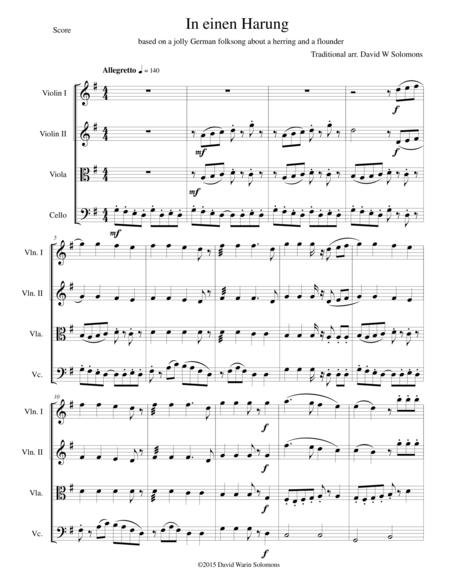 In Einen Harung The Herring Song For String Quartet Page 2