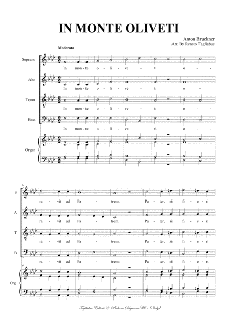In Monte Oliveti Bruckner Satb Choir And Organ Ad Libitum Page 2