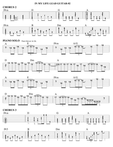 In My Life Guitar Tab Page 2