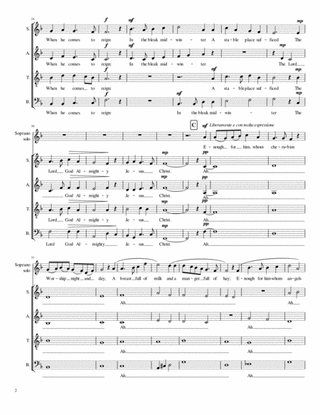 In The Bleak Mid Winter Satb Soprano Solo Page 2