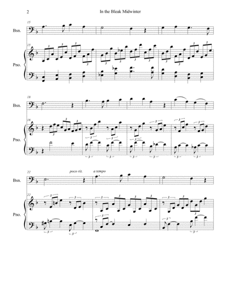 In The Bleak Midwinter Bassoon Piano Arr Brenda Portman Page 2