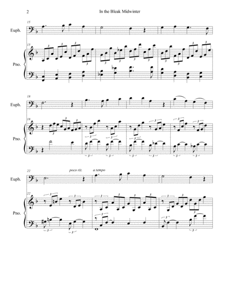 In The Bleak Midwinter Euphonium Piano Arr Brenda Portman Page 2