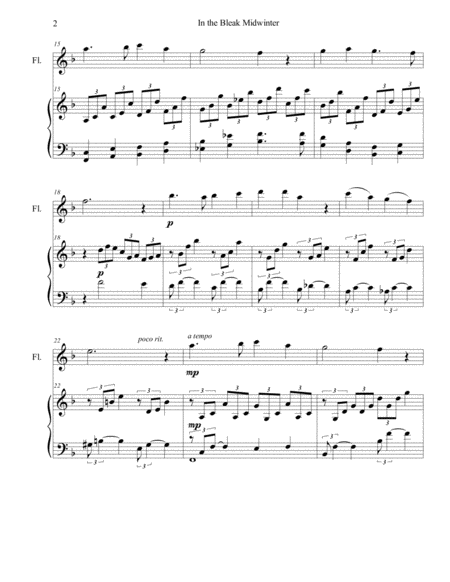 In The Bleak Midwinter Flute Piano Arr Brenda Portman Page 2