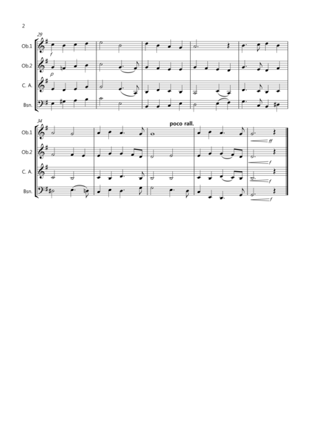 In The Bleak Midwinter For Double Reed Quartet Page 2