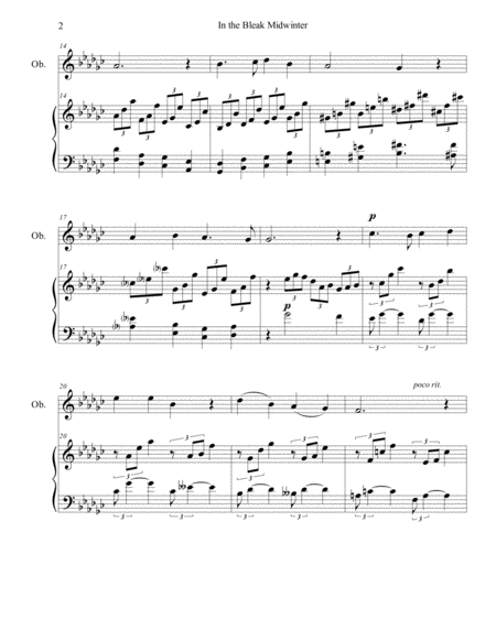 In The Bleak Midwinter Oboe Piano Arr Brenda Portman Page 2
