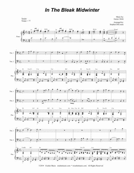 In The Bleak Midwinter Trombone Duet Page 2