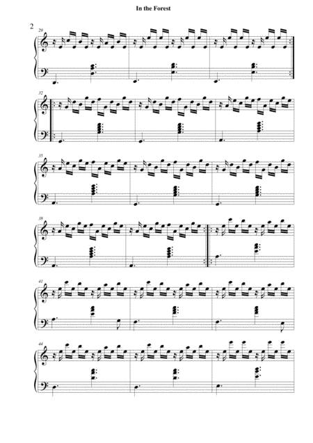 In The Forest Lever Harp Solo Page 2