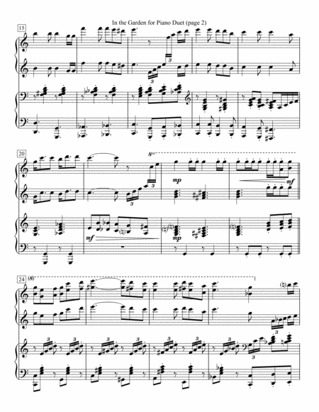 In The Garden For Piano Duet Page 2