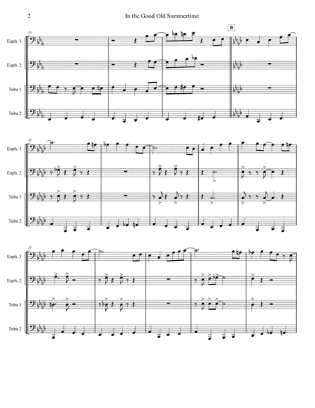 In The Good Ole Summertime Tuba Euphonium Quartet Page 2