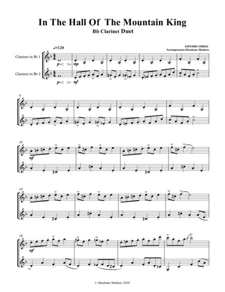 In The Hall Of The Mountain King Bb Clarinet Duet Score And Parts Page 2
