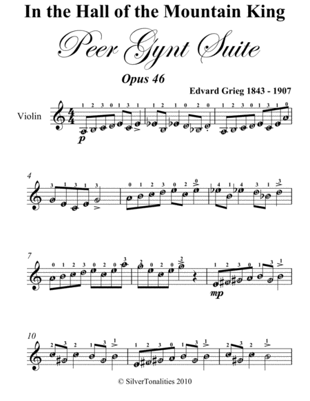 In The Hall Of The Mountain King Easy Violin Sheet Music Page 2