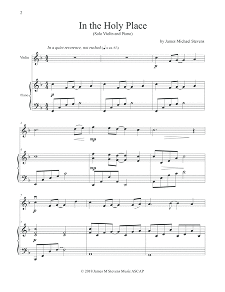 In The Holy Place Violin Piano Page 2