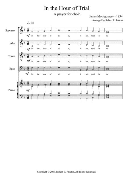 In The Hour Of Trial Satb Page 2