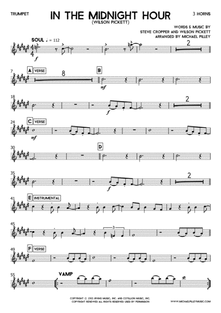 In The Midnight Hour Wilson Pickett 3 Horns Page 2