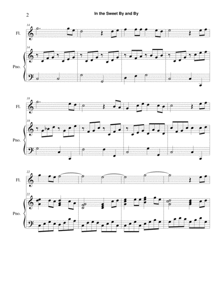 In The Sweet By And By Flute Piano Page 2