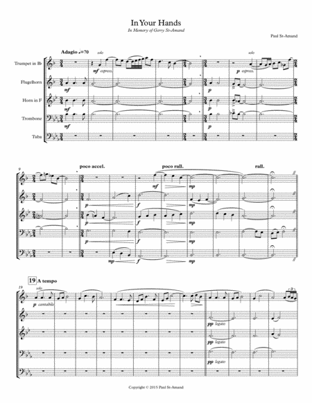 In Your Hands Brass Quintet Page 2