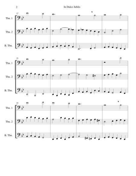 Indulce Jubilo For Trombone Trio Page 2