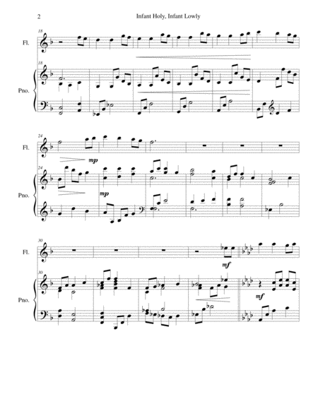 Infant Holy Infant Lowly Flute Piano Arr Brenda Portman Page 2