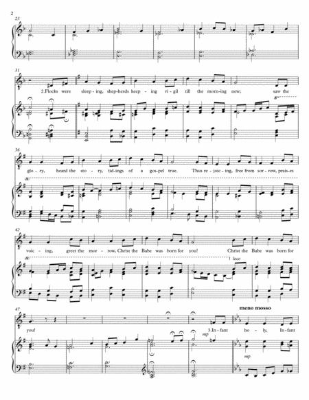 Infant Holy Infant Lowly For Tenor Soloist And Piano Page 2