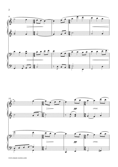 Infant Holy Infant Lowly Piano Duet Page 2