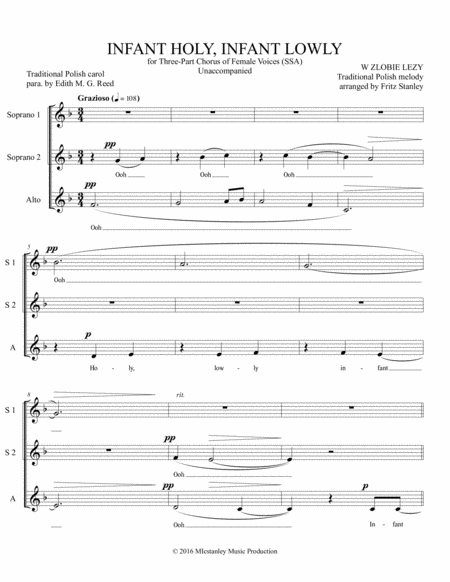 Infant Holy Infant Lowly Ssa A Cappella Page 2