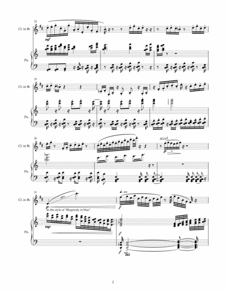 Insanity A Duet For Clarinet And Piano Page 2