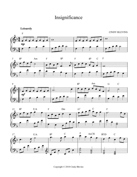 Insignificance An Original Solo For Harp From My Book Harping On The Black Notes Page 2