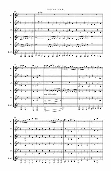 Inspector Gadget Theme For Clarinet Choir Page 2