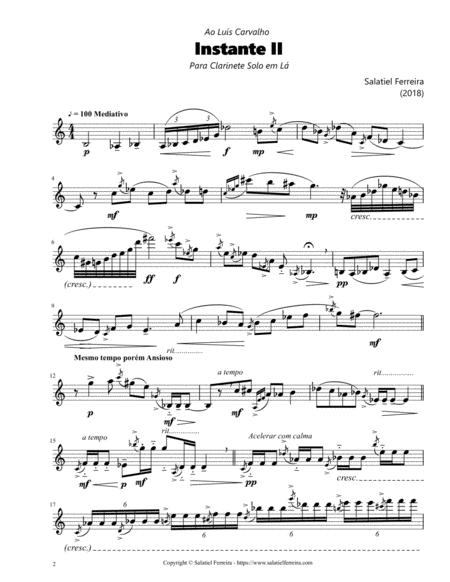 Instante Ii For Clarinet Solo In A Page 2