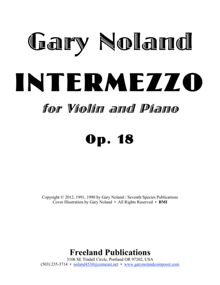 Intermezzo For Violin Piano Op 18 Score Page 2