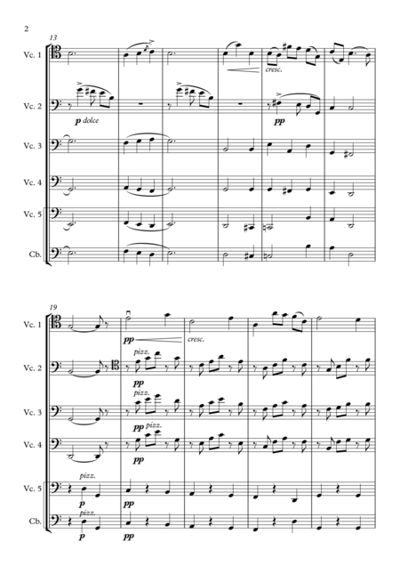 Intermezzo From Cavalleria Rusticana Cello Quartet Page 2