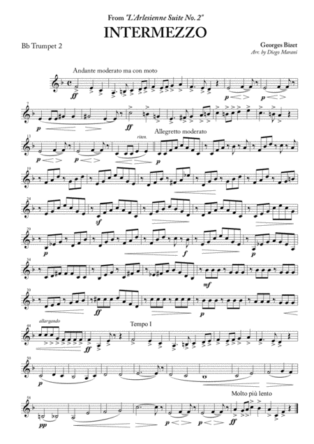 Intermezzo From L Arlesienne Suite No 2 For Brass Quartet Page 2