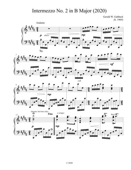 Intermezzo No 2 In B Major 2020 Page 2