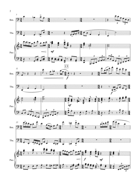 Interplay For Bassoon Trombone Euphonium Tuba Bass Clarinet And Piano Page 2