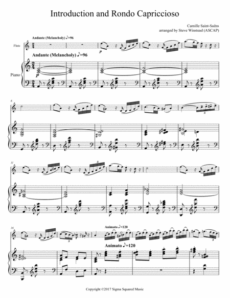 Introduction And Rondo Capriccioso For Flute And Piano Page 2