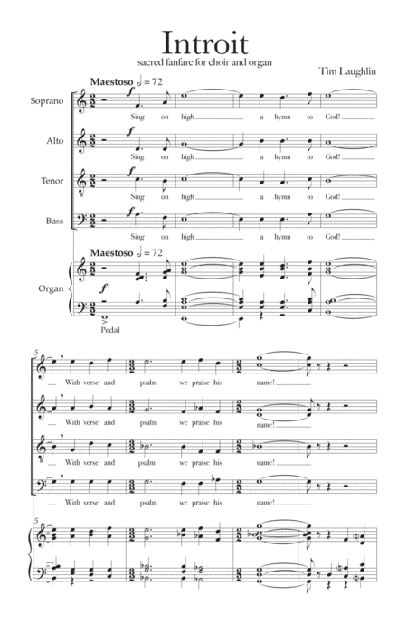 Introit A Sacred Fanfare For Choir And Organ Page 2