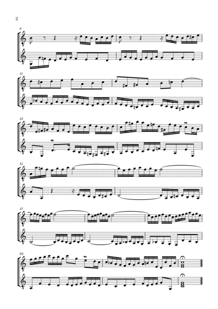 Invention 1 For Guitar Duet Bwv 772 Page 2