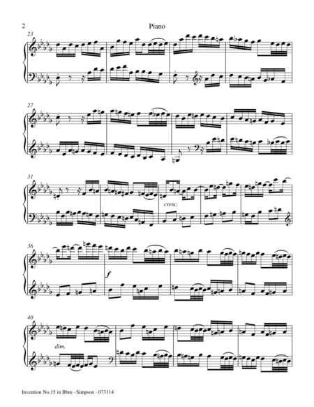 Invention No 15 In B Flat Minor Page 2