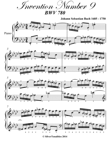 Invention Number 9 Bwv 780 Easy Piano Sheet Music Page 2