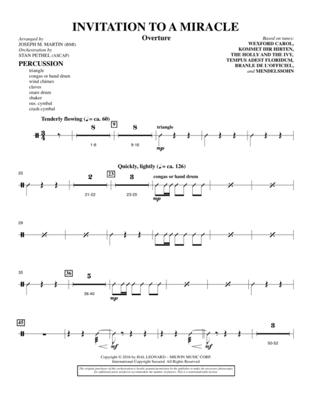 Invitation To A Miracle A Cantata For Christmas Percussion Page 2