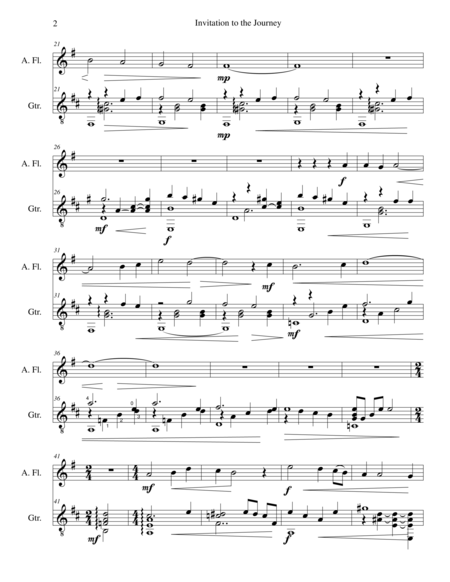 Invitation To The Journey For Alto Flute And Guitar Page 2